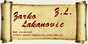 Žarko Lakanović vizit kartica